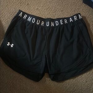 Under Armour Black Athletic Shorts Lightweight Moisture-Wicking